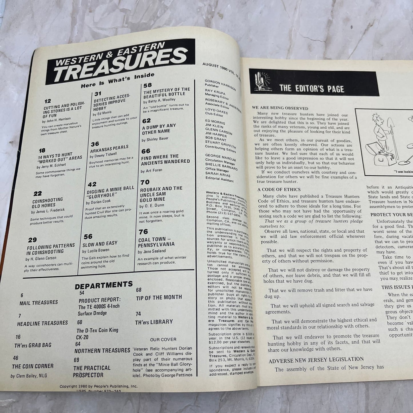 1980 Aug - Western & Eastern Treasures Magazine - Treasure Hunting Gold M13