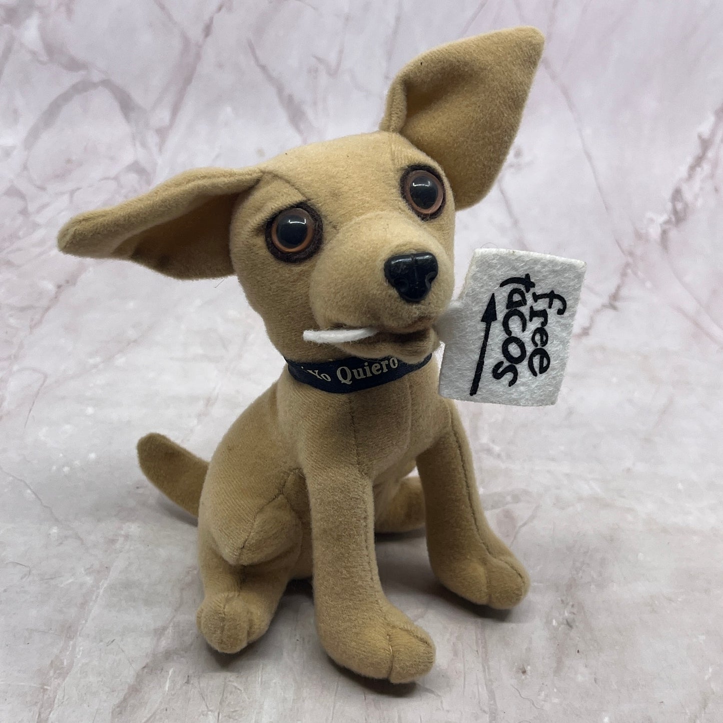 Vintage Yo Quiero Taco Bell Talking Chihuahua Dog Plush Toy 6" Free Tacos TA9
