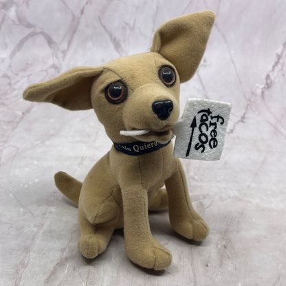 Vintage Yo Quiero Taco Bell Talking Chihuahua Dog Plush Toy 6" Free Tacos TA9