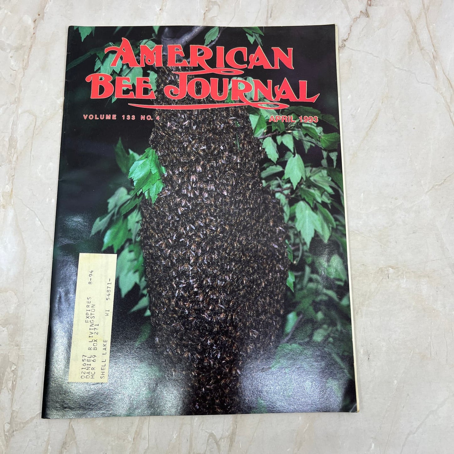 1993 April - American Bee Journal Magazine - Bees Beekeeping Honey M9