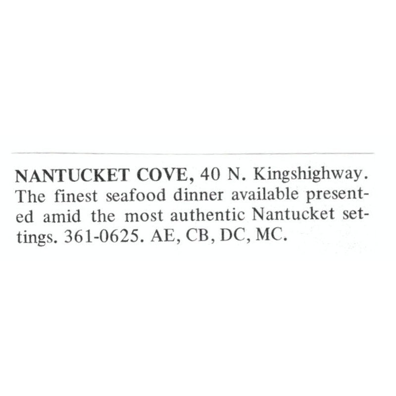 Nantucket Cove Seafood Restaurant St. Louis 1971 Magazine Ad AD8-O1