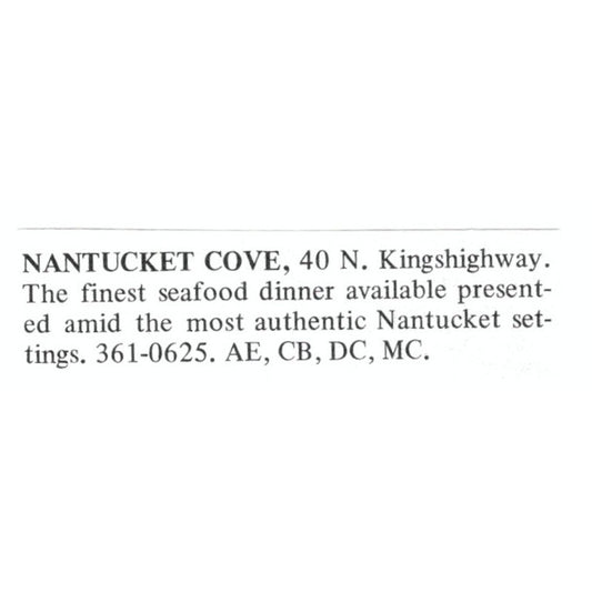 Nantucket Cove Seafood Restaurant St. Louis 1971 Magazine Ad AD8-O1