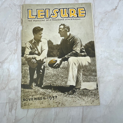 1937 Nov - Leisure Magazine - Football Cover  TI9-P3