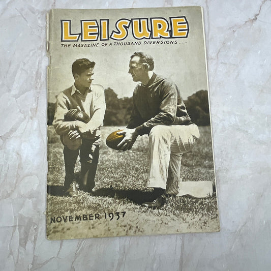 1937 Nov - Leisure Magazine - Football Cover  TI9-P3