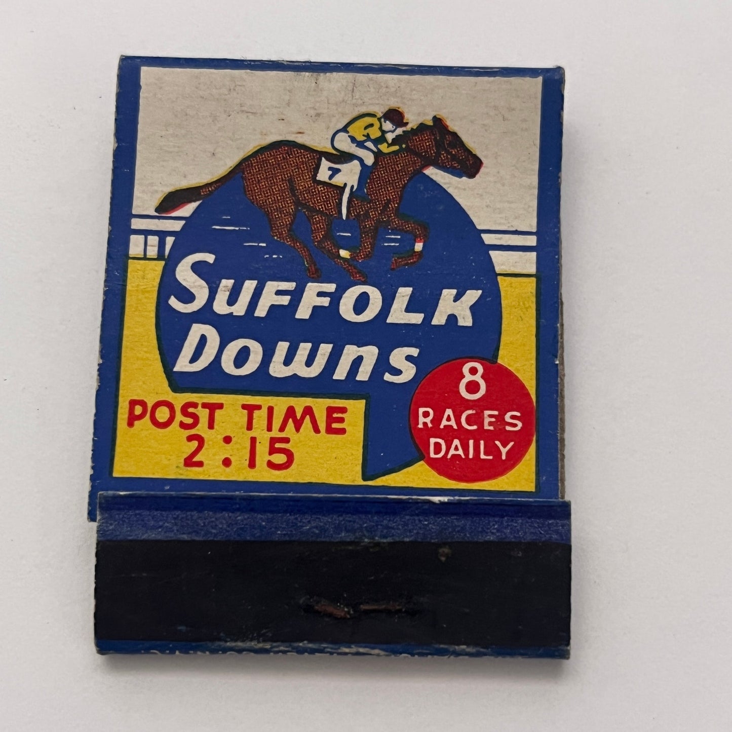 Suffolk Downs Horse Racing Vintage Matchbook Cover TB8-MB-1
