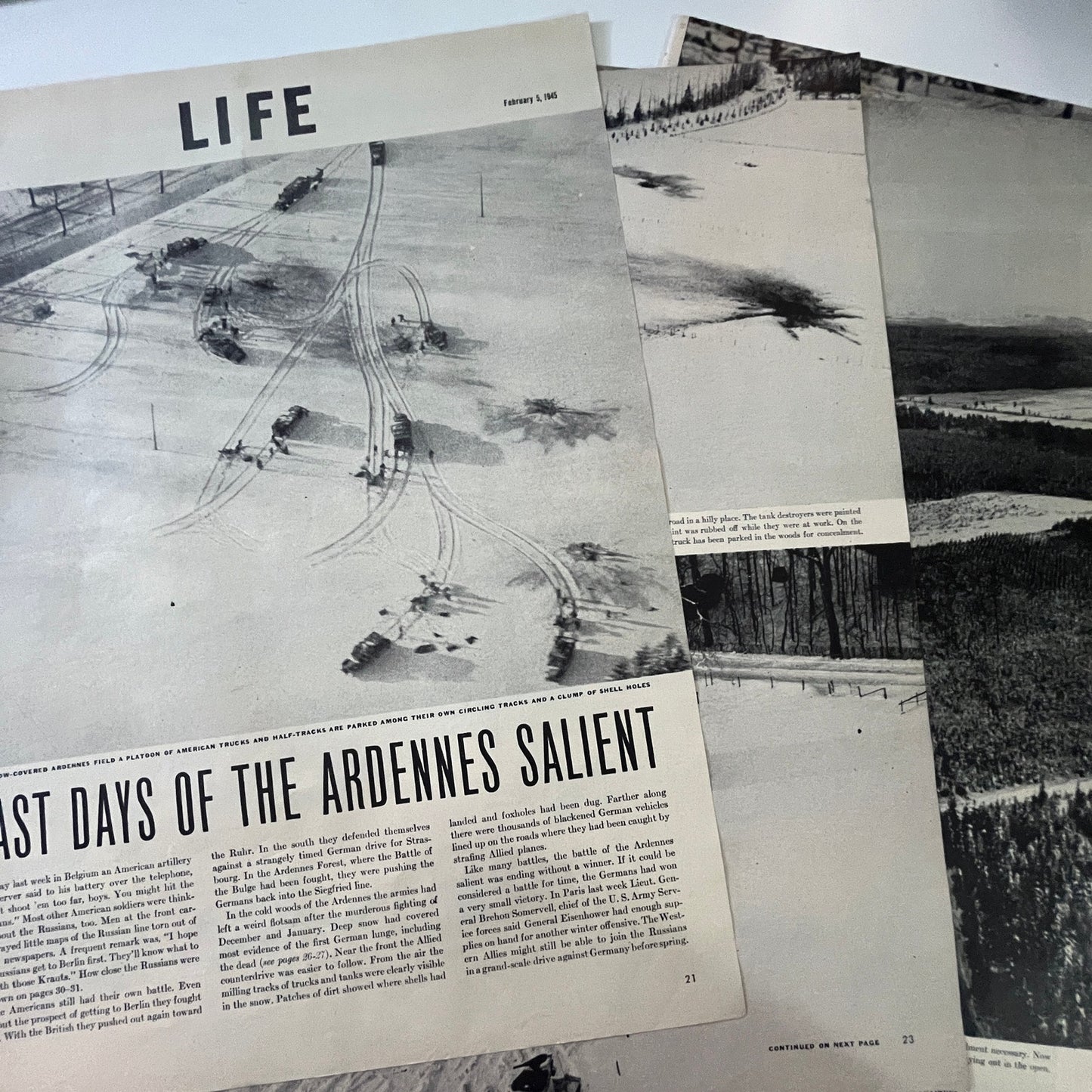 Last Days of the Ardennes Salient 4 Pages 1940s WWII Era Article V29-5