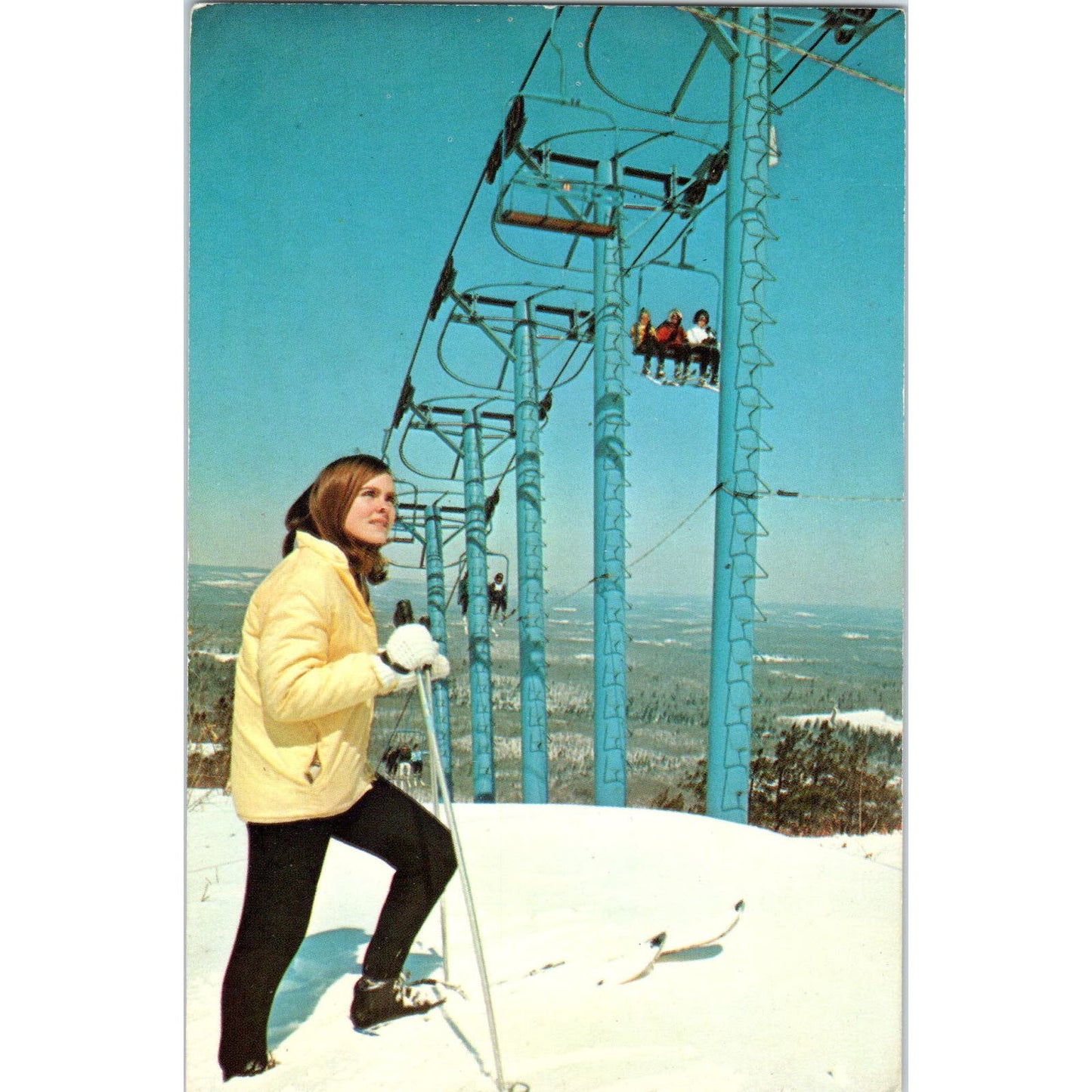 Camelback Triple Chair Lift Big Pocono Ski Area Tannersville PA Postcard PD4