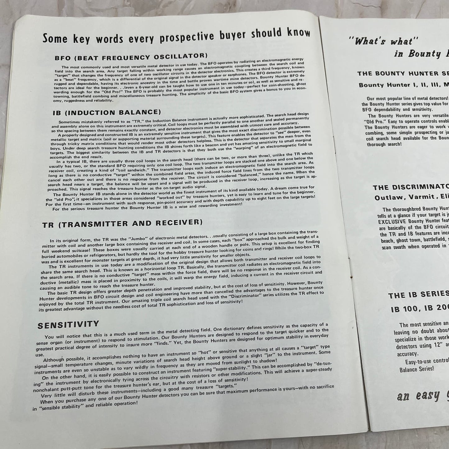 1974 National Treasure Hunters League Metal/Mineral Detector Catalog M18