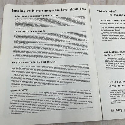 1974 National Treasure Hunters League Metal/Mineral Detector Catalog M18