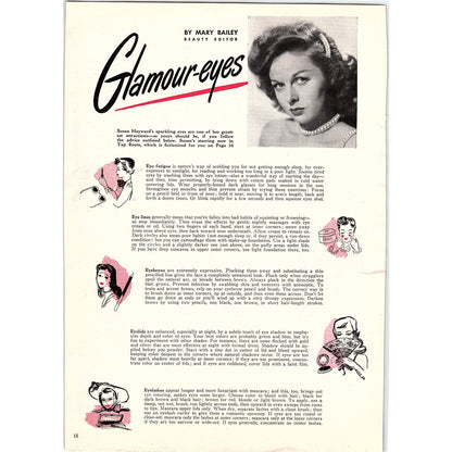Glamour-Eyes Mary Bailey Eye Makeup Tutorial 1948 Ad AF8-1
