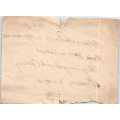 1800s Handwritten Note to Johan Mohr III Coblenz Prussia Europe AB6-OD1