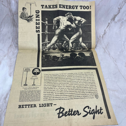 Electric Lights Boxing Northern States Power Company 12x19" Newspaper Ad FL6-8