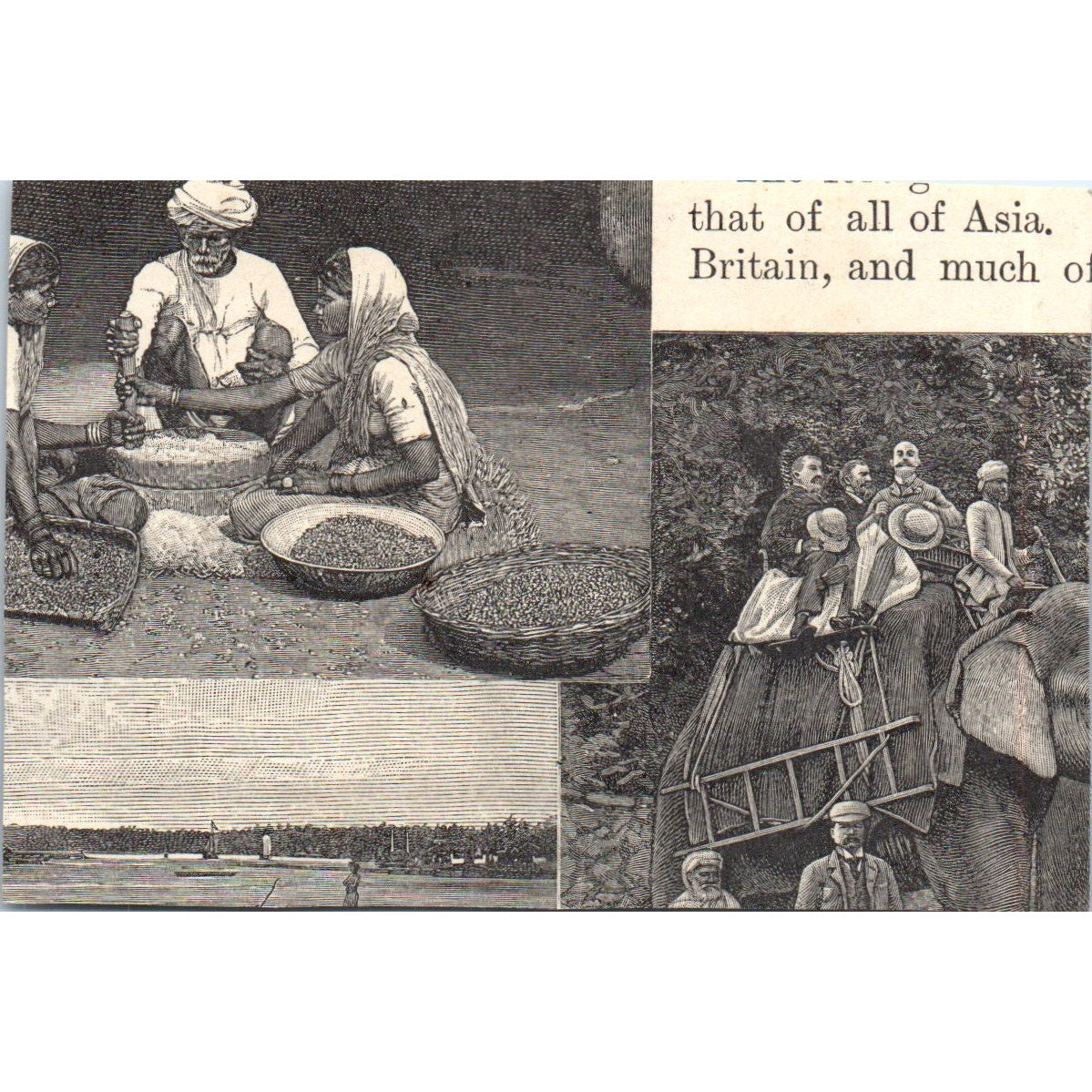 Houses on the Mekong River 1901 Engraving AF2-P2