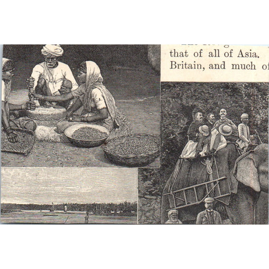 Houses on the Mekong River 1901 Engraving AF2-P2