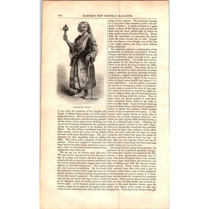 A Naturalist Among the Himalayas Dr. Hooker, James Ross 8 Pages 1854 Article I19