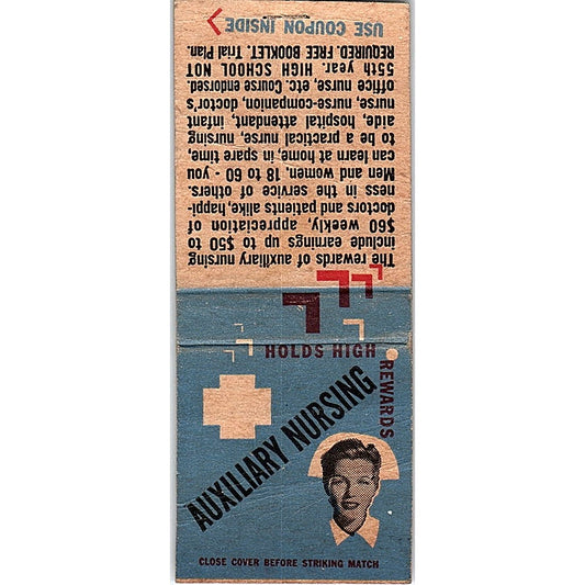 Auxiliary Nursing Chicago School of Nursing Vintage Matchbook Cover SC7-Y7