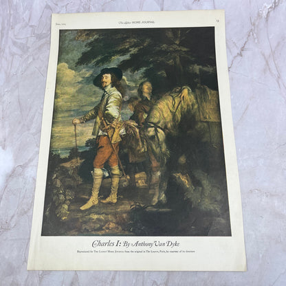 Charles I: Anthony Van Dyke Reproduction Print 1924 Magazine Ad FL6-11