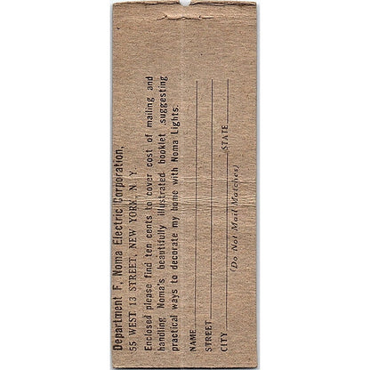 Noma Lights and Action Toys Santa Christmas Vintage Matchbook Cover SC7-Y9