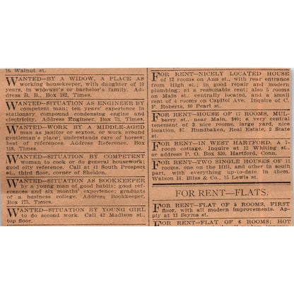 Van Name & Co Coal Lime Cement Hartford 1901 Newspaper Ad AD8-H2