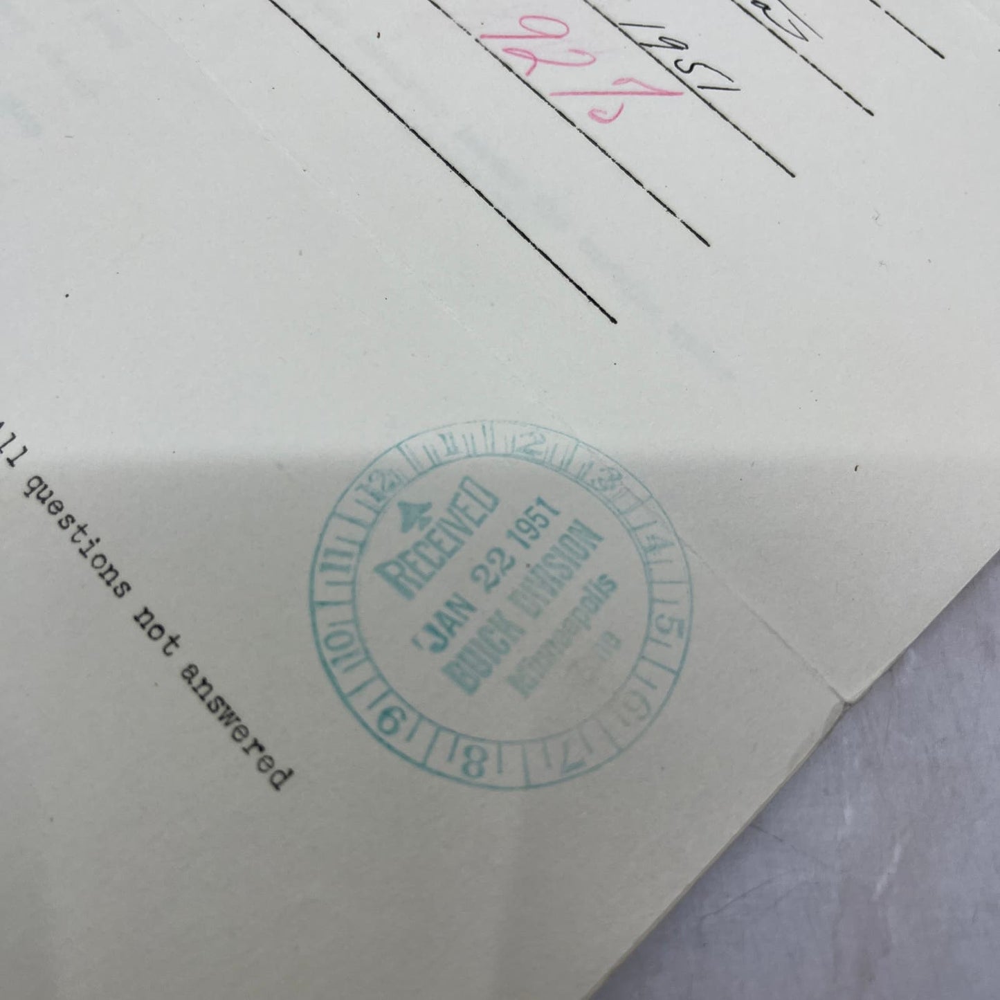 1951 Dynaflow Transmission Examination Report Minneapolis MN TI9-P1