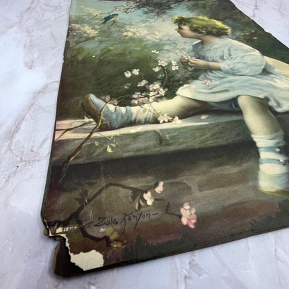 1920's Zula Kenyon Song of the Bluebird Art Print Lithograph 10x13 FL6-3