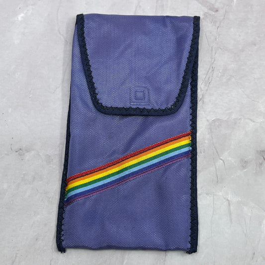 1970s Nylon Rainbow Blue Glasses Case Sunglasses Case SB7