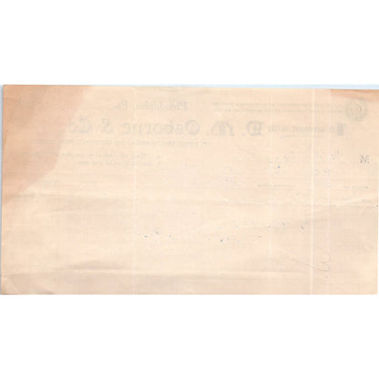 1897 D.M. Osborne & Co Philadelphia Letterhead Billhead Receipt D11