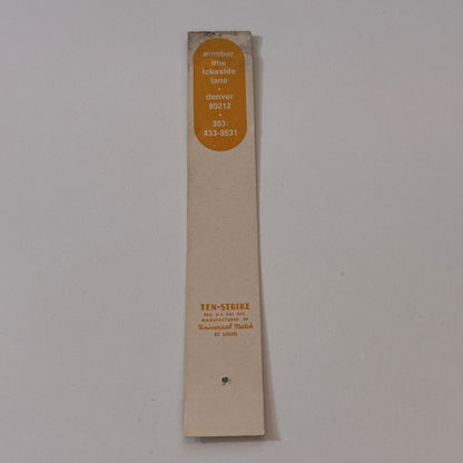 Charley O's Restaurant Denver CO Vintage Matchbook TB6-MB2-9