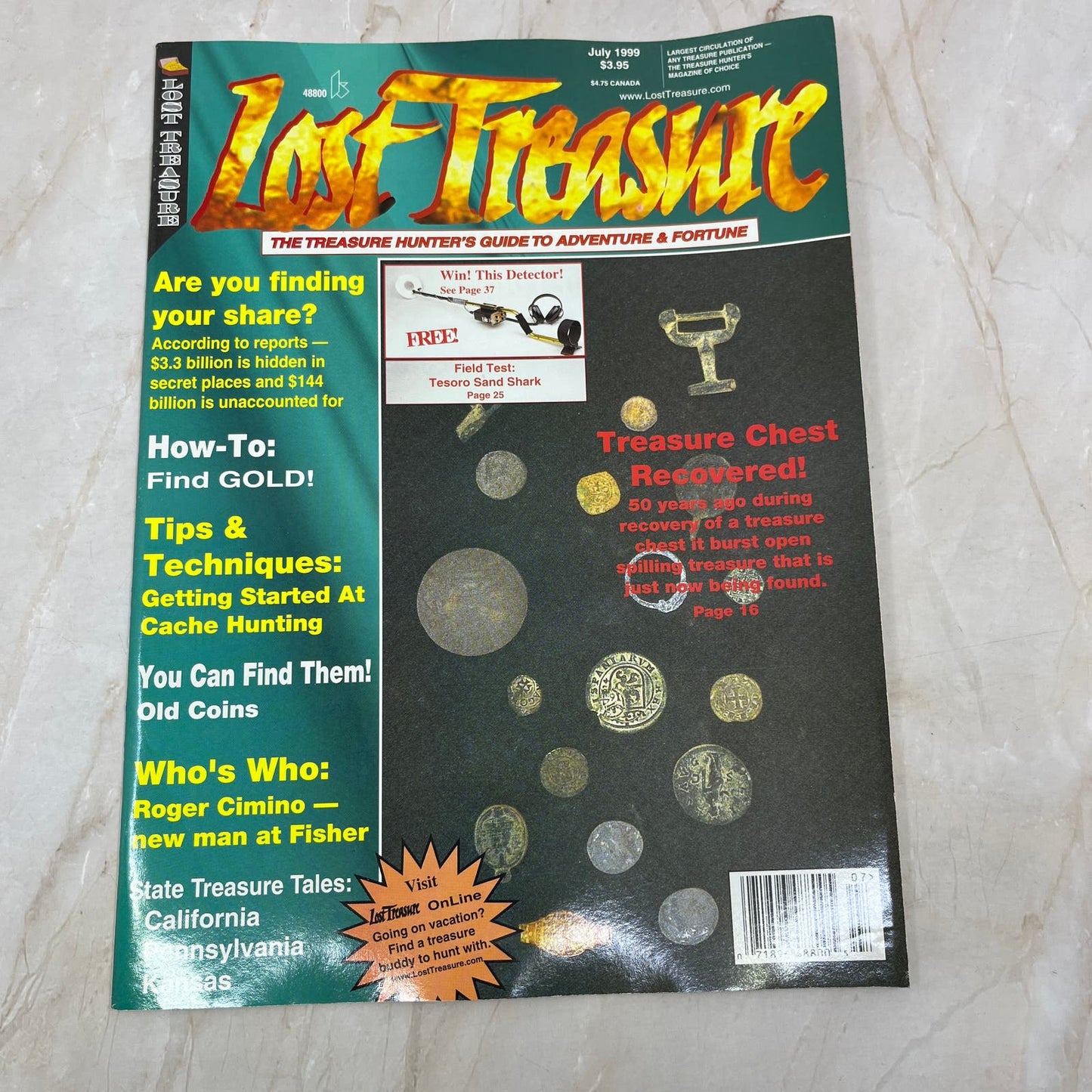 1999 July - Lost Treasure Magazine - Treasure Hunting Gold Prospecting M14