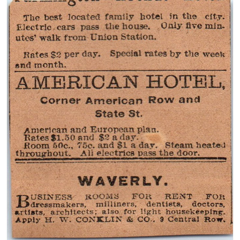 The Phoenix Ins Co D.W.C. Skilton Hartford 1901 Newspaper Ad AD8-HS5