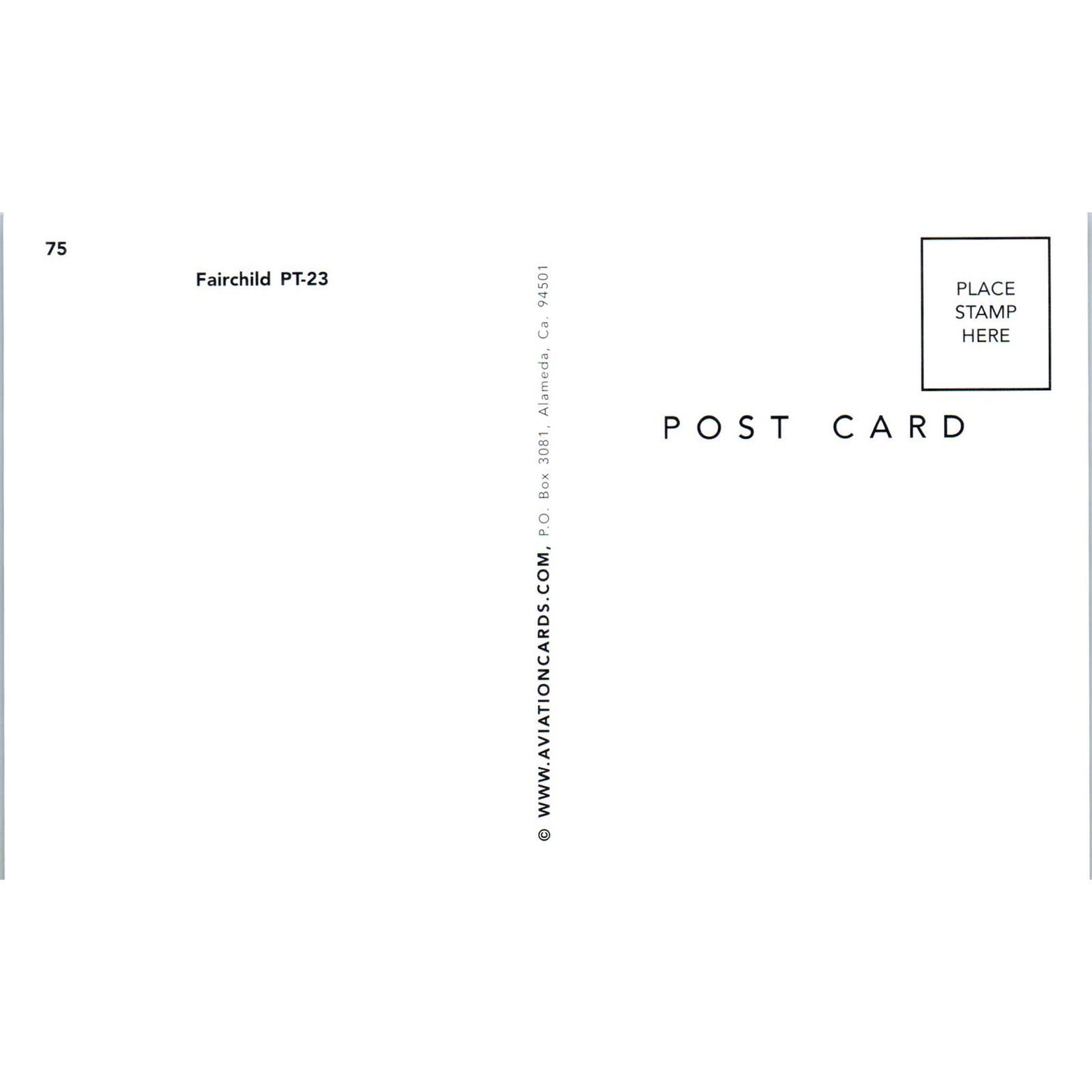 Fairchild PT-23 Vintage Postcard PC19