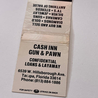 Cash Inn Pawn Tampa FL Vintage Matchbook Cover TB6-MB1-15