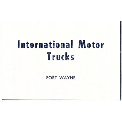 International Motor Trucks Fort Wayne Indiana 1964 Ad AG1-M6