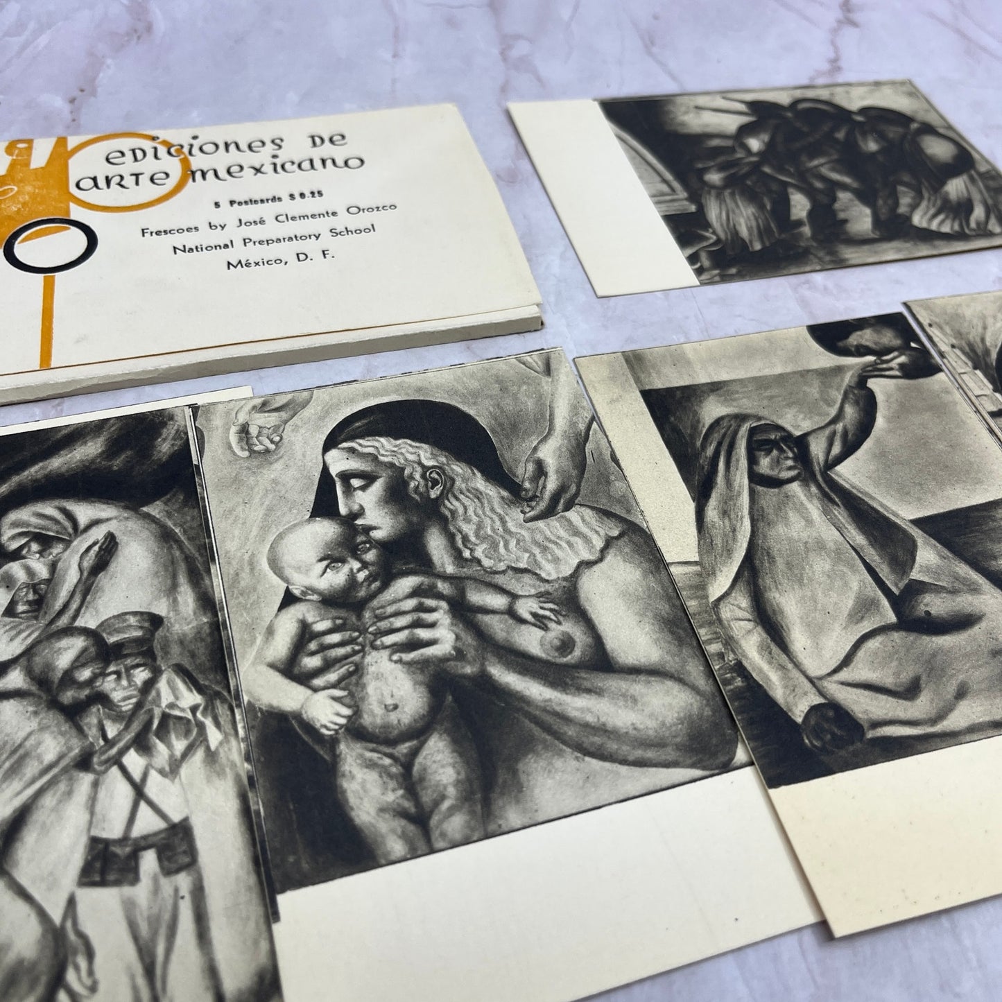 Vtg Ediciones De Arte Mexicano 5 Postcards José Clemente Orozco Mexico TJ5-EL