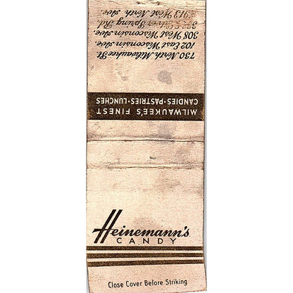 Heinemann's Candy Milwaukee WI Vintage Matchbook Cover SC7-Y4