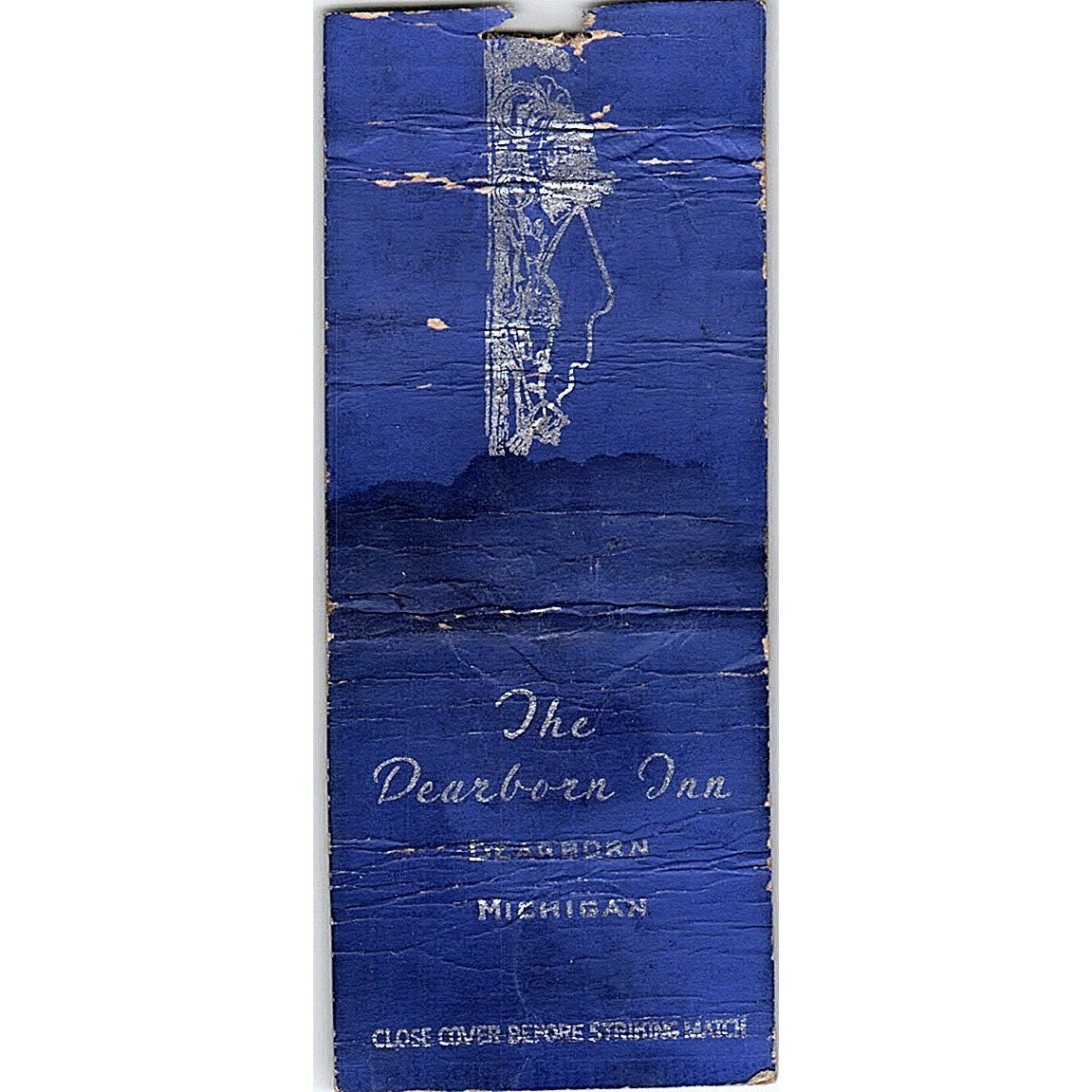 The Dearborn Inn Dearborn Michigan Vintage Matchbook Cover SC7-Y7