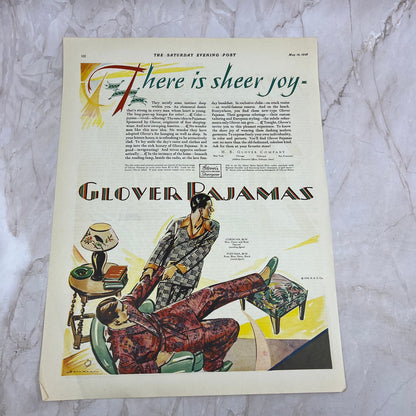 Glovers Brighton-Carlsbad Sleepingwear 2 Pages 1928 Original Advertisement FL6-8