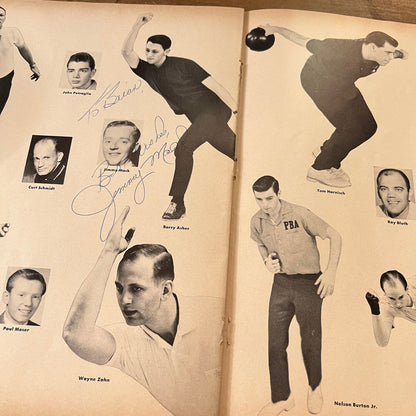 PBA Spread Signatures Bill Allen, Dick Ritger, Jimmy Mack 1969 Bowling Ad AF6-2