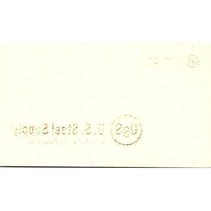 Bill Kirk USS US Steel Supply Houston Vintage Business Card SE5-B2