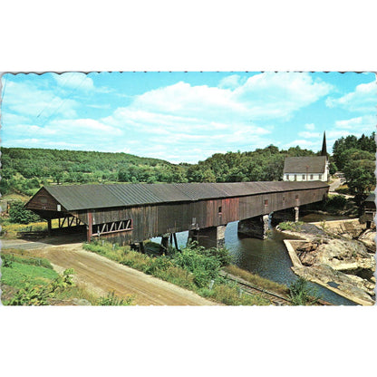 Ammonoosuc River Bath New Hampshire N-1586 Covered Bridge Postcard PB13