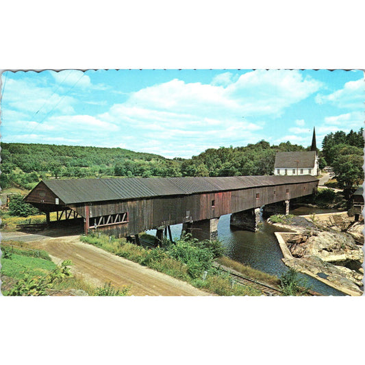 Ammonoosuc River Bath New Hampshire N-1586 Covered Bridge Postcard PB13