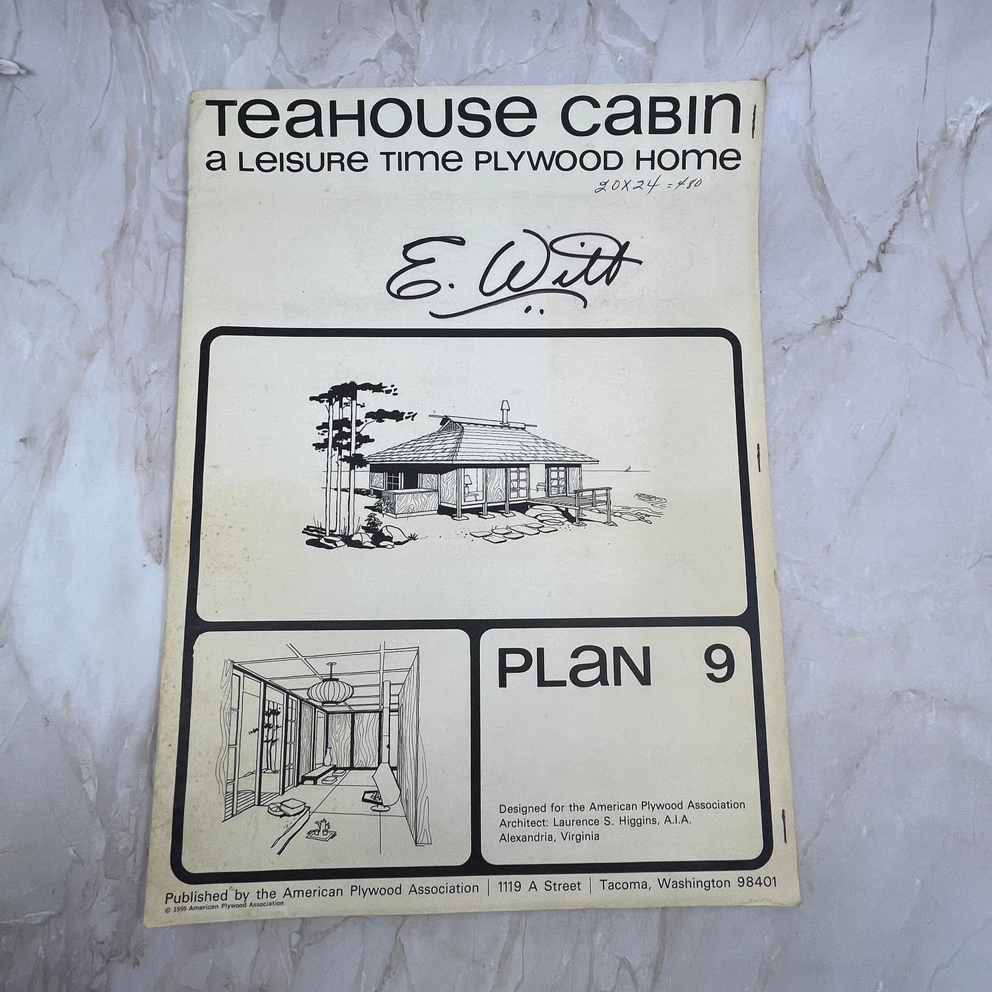 1959 Teahouse Cabin Plans - American Plywood Association List FL6-1