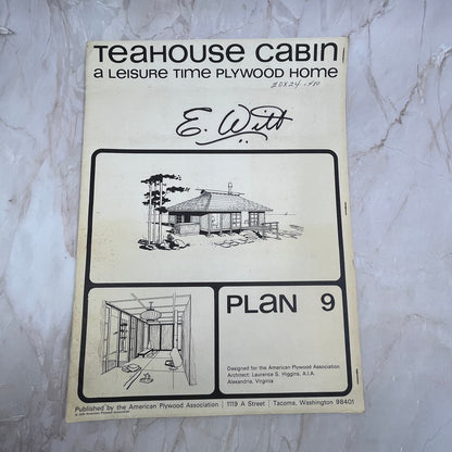 1959 Teahouse Cabin Plans - American Plywood Association List FL6-1