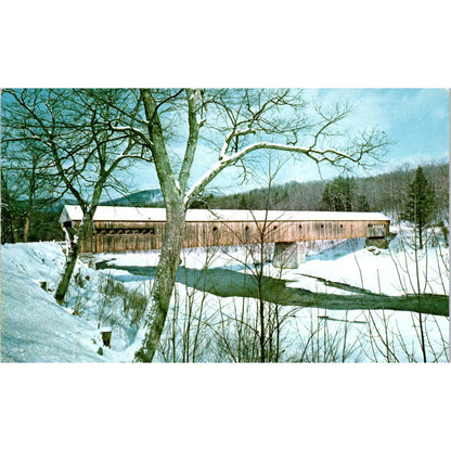West River Dummerston Vermont Vintage Covered Bridge Postcard PC11