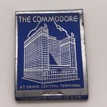 The Commodore Hotel at Grand Central Terminal Vintage Matchbook Cover TB8-MB2-4