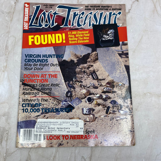 1987 July - Lost Treasure Magazine - Treasure Hunting Gold Prospecting M15