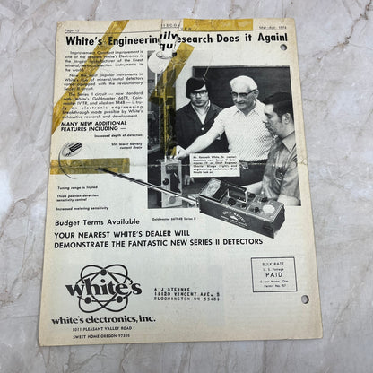 1974 Mar/Apr White's Electronics Discover Newsletter Metal Detector Treasure M19
