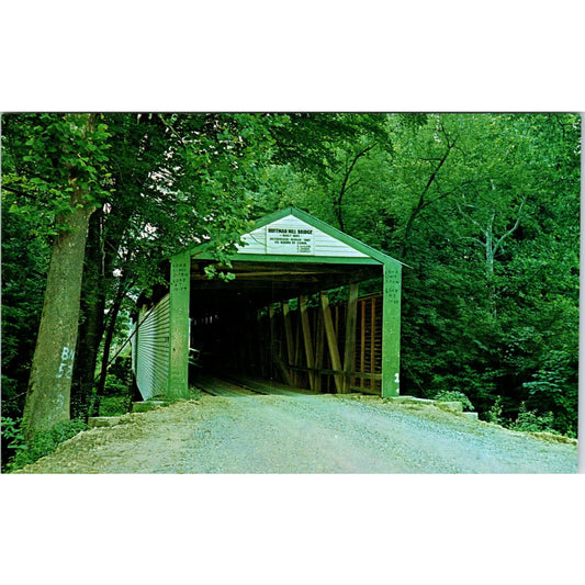 Anderson River Perry Spencer County Huffman Mill Covered Bridge Postcard PB11