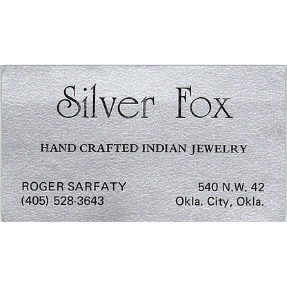Silver Fox Roger Safarty Oklahoma City OK Vintage Business Card SB4-B10