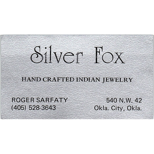 Silver Fox Roger Safarty Oklahoma City OK Vintage Business Card SB4-B10